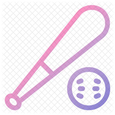 Baseball Bat Icon - Download in Gradient Style