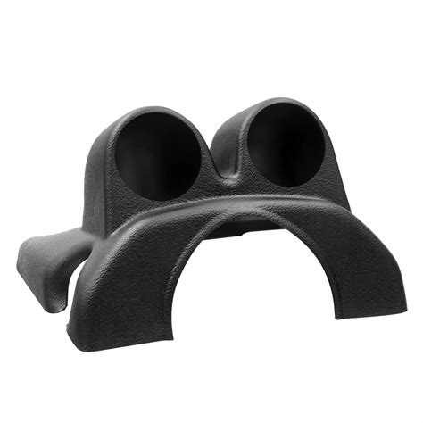 Dual 52mm Gauge Pod – Steering Column Mount For Honda Civic (1992-1995) – Includes Hardware For AEM UEGO X, Black