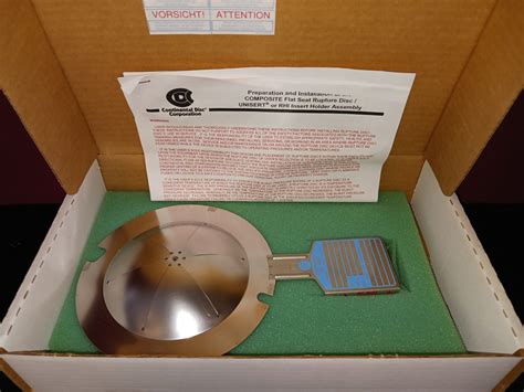 Continental Disc Corp 4" CDCV-G (FS) Rupture Disc / 24.3 PSIG @ 72° F ...