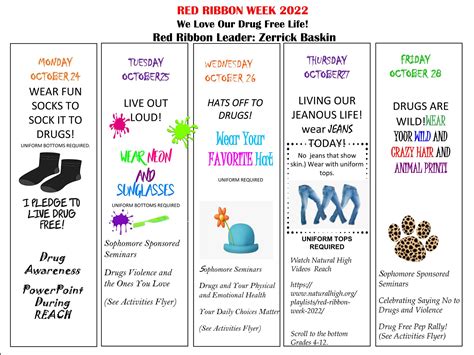 Red Ribbon Week 2022 Ideas