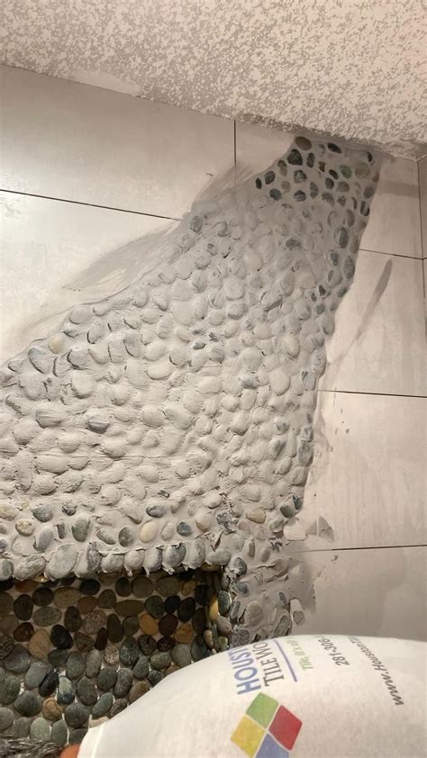 River rock shower niche – Artofit