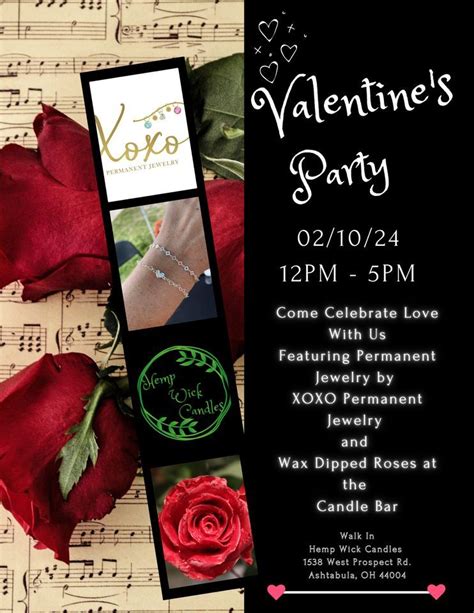 Valentines Day Party, Hemp Wick Candles, Ashtabula, February 10 2024 ...