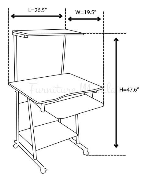 Image result for Computer Office Table Measure