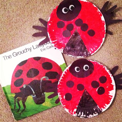 Paper plate ladybugs & "The Grouchy Ladybug" by Eric Carle. | Red ...