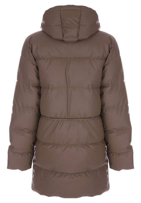 Womens Mocha Brown Puffer Coat | Peacocks