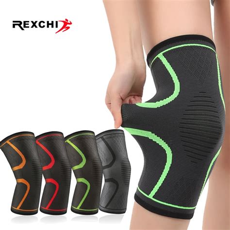 REXCHI 1 PC Elastic Knee Pads Nylon Sports Fitness Kneepad Protective ...