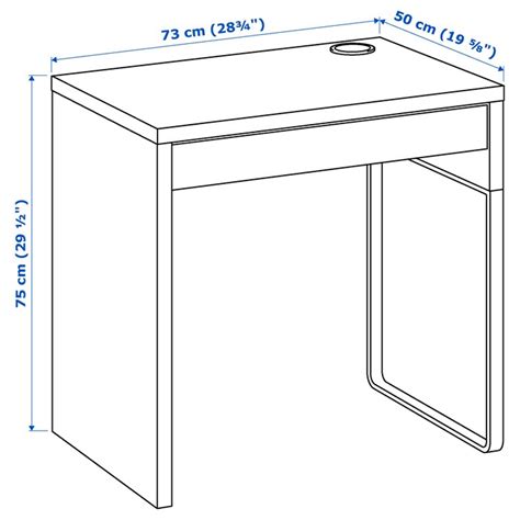 MICKE Desk, white, 73x50 cm - IKEA