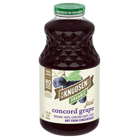 (2 pack) R.W. Knudsen Family Organic Just Concord Grape Juice, 32-Fluid ...