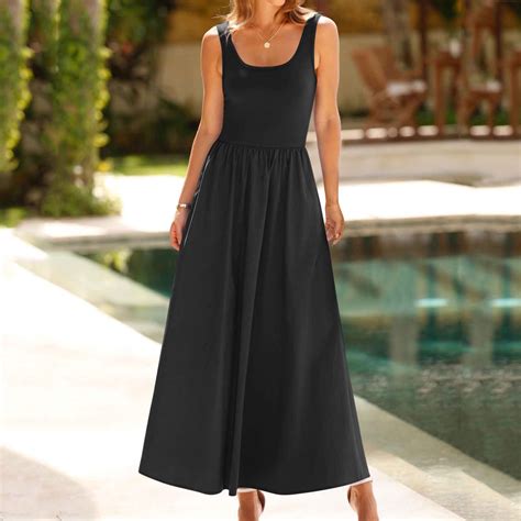 Maxi Dresses for Women 2025 Summer Sleeveless Tank Dress Casual A Line ...