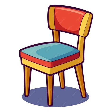 Premium Vector | Chair clipart cartoon style illustration