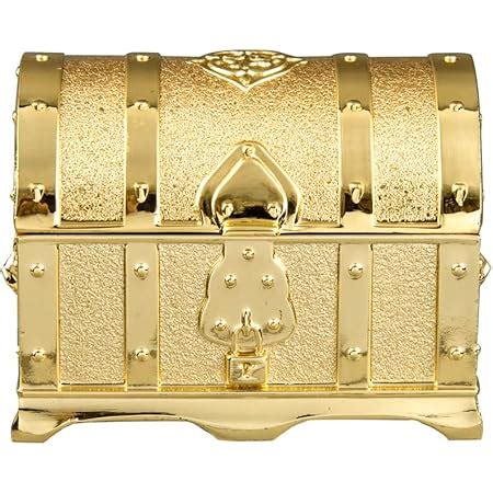 Feyarl Retro Light Gold Box Jewelry Trinket Treasure Box Rectangle Box ...