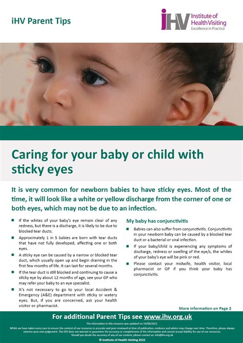 PT - Caring for baby or child with sticky eyes - IHV