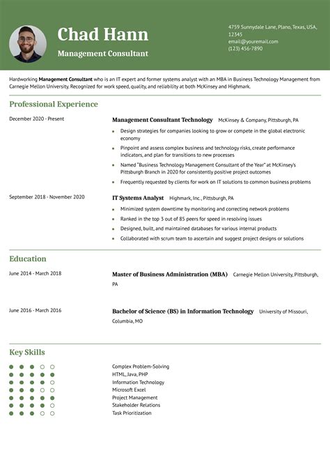 Resume Sample Format 的图像结果