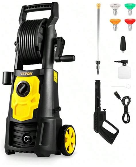 VEVOR Electric Pressure Washer, 2000 PSI, Max 1.65 GPM Power Washer W ...