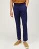 Buy Andamen Men Relaxed Fit Flat-Front Pants | Navy Blue Color Men ...