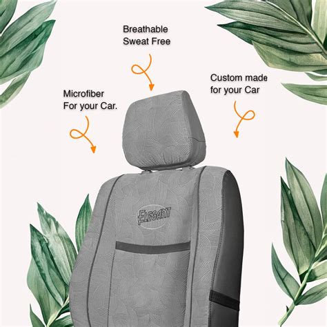 Comfy Waves Fabric Car Seat Cover For Tata Nexon with Free Set of 4 Co ...
