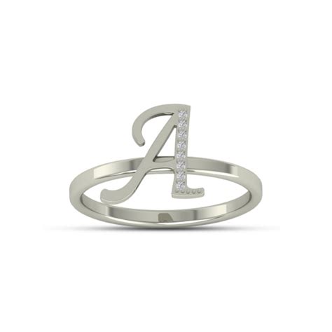 A Alphabet Gold And Diamond Ring Online Jewellery Shopping India ...
