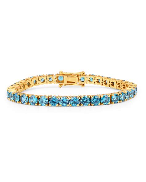 Cocktail Blue Round Zirconia Tennis Bracelet – Wooyou