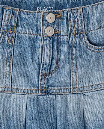 Girls Denim Pleated Skort - BLUE | The Children's Place