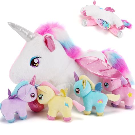 Stuffed unicorn with babies online