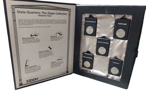 2000 Zippo Lighter State Quarters Volume 2 Zippo Collection 5 Zippo Lighters Set 1 OF 5000 ...