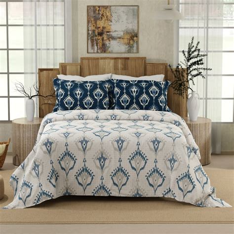 Buy BOUTIQUE LIVING Gardenia Augusta Cotton 300TC Printed 3Pcs Super ...