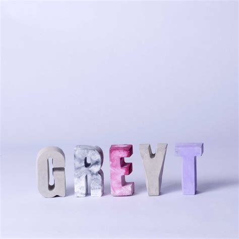 Vertically Stand-able Capital Alphabets in Concrete for making Customi ...