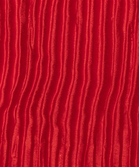 Red Colour Plain Pleated Satin Fabric