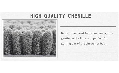 Buy Yimobra Chenille Luxury Shaggy Bath Mat, Soft And Cozy, Super ...