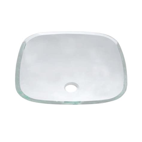 Sfc Center Square Artistic Glass Vessel Kitchen Sink SGE050061C | Zoro