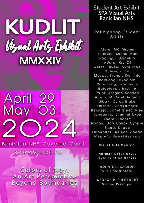 Colors of May: An Art Perspective Beyond Boundaries, Banisilan National ...