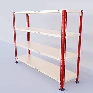 ALIJA®️ Slotted Angle Metal Rack (3 x 4 x 1 Ft. / 36 x 47 x 12 Inch ...