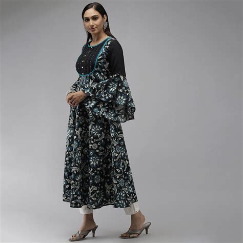 YASH GALLERY Women's Cotton Floral Printed Anarkali Kurti – Yash Gallery