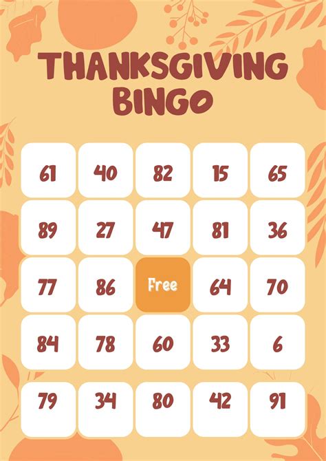 Free Printable Bingo Cards For Thanksgiving at Ina Peterson blog