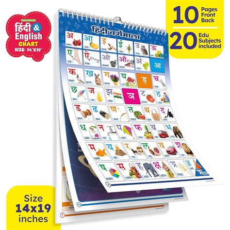 Buy Kidivo Hindi English Educational Chart Look N Learn | 20 Subjects ...