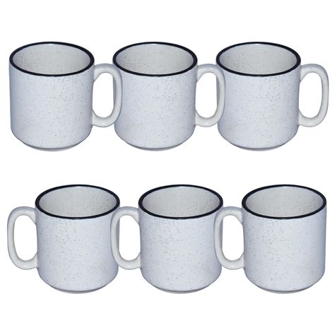 ABESH's Ceramic Coffee Mug Set of 6|Off White Coffee Mug 200 ml|Coffee ...