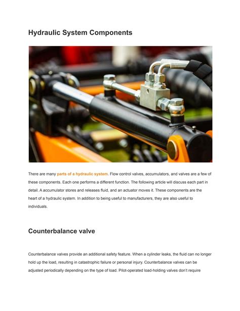 Image result for Basic Hydraulic System Components