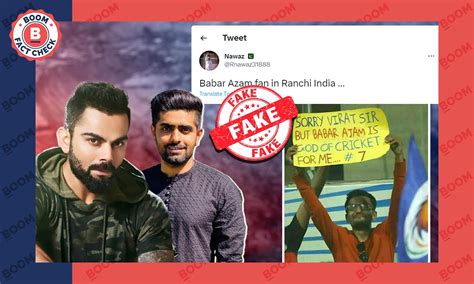 Photo of Indian Fan Supporting Pakistan Captain Babar Azam At IND vs NZ ...