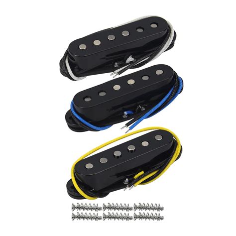 FLEOR Single Coil Pickup Alnico 5 Strat Pickups Guitar Neck/Middle ...