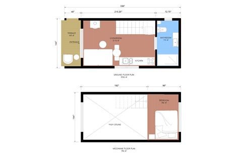 12x28 Gable Roof Tiny House Plans: Modern Cabin DIY Blueprints (PDF ...