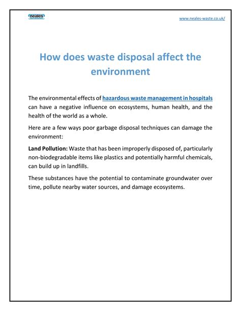 Image result for How Does Waste Management Affect Environment