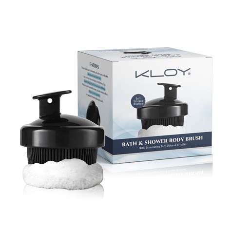 KLOY Bath & Shower Massager Body Brush With Soft Silicone Bristles (Bl ...