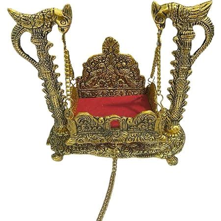 Buy Piepot Laddu Gopal Metal jhula Palna Krishna Jhula SInghasan ...