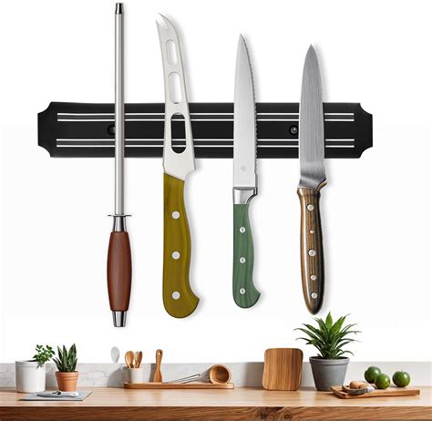 Premium Magnetic Knife Holder Wall Mounted Magnetic Knife Strip Kitchen ...
