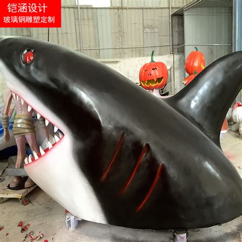 万圣节鲨鱼雕塑定制-广州市铠涵雕塑有限公司