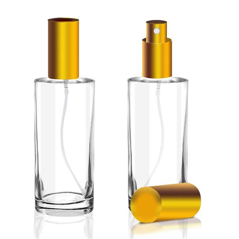 Pure Source India Spray Glass Bottle with Pump and Cap (Clear) - Set of ...