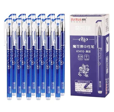 ADRP Erasable Pens for Smooth Writing – 0.35mm Gel Ink Pen Set of 12 ...