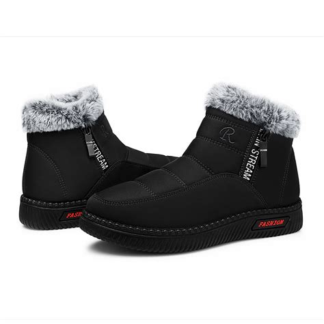 LANREMON Womens Snow Boots Winter Warm Ankle Boot Waterproof Outdoor ...