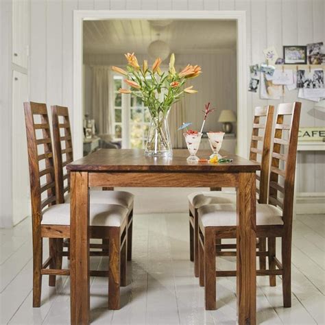 KENDALWOOD™ Furniture Sheesham Wood Dining Table with Chairs| Dining ...