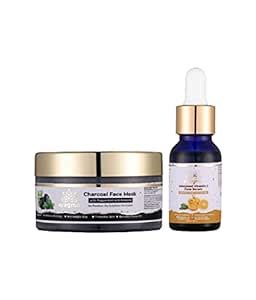 Buy Aragma Charcoal Face Mask 50g + Vitamin C Face Serum 15ml Online at ...